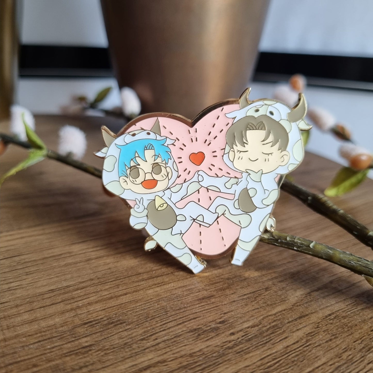 Enamel Pin - Couple Lin Hang & Qiu Tian