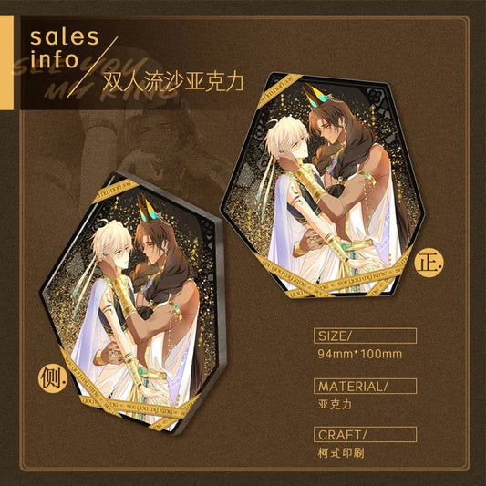 See you my King - Acryl-Wasser-Glitzer Block »Black&Gold«