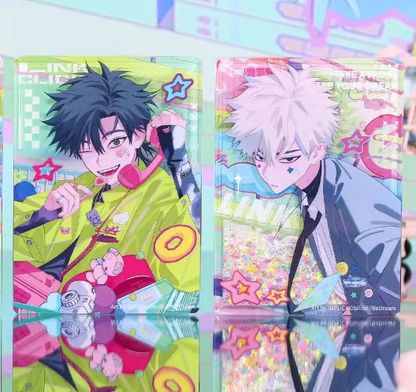 Link Click - Lu Guang Wasser & Glitzer-Acrylblock