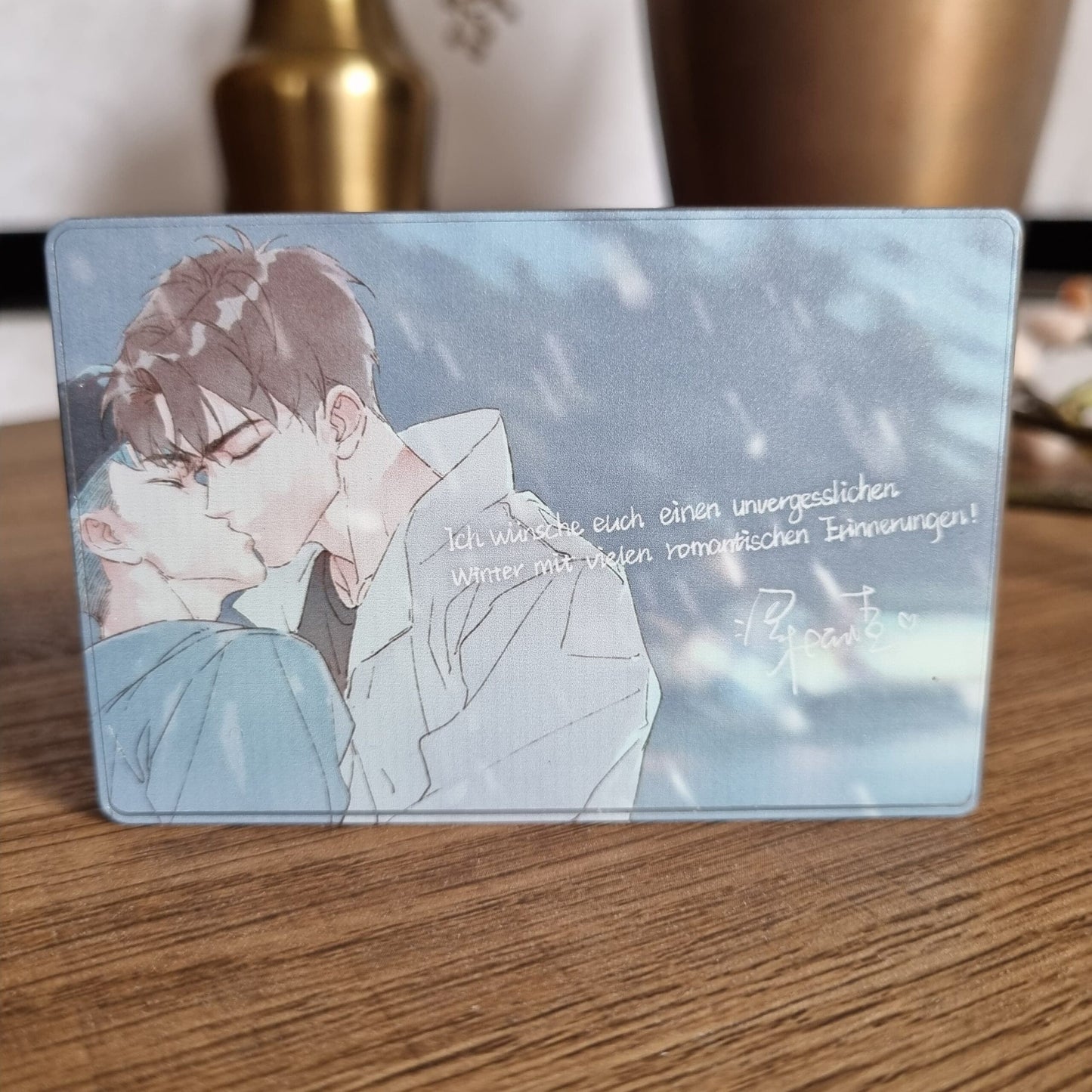 Acrylblock mit Wasser und Glitzer - Couple Lin Hang & Qiu Tian