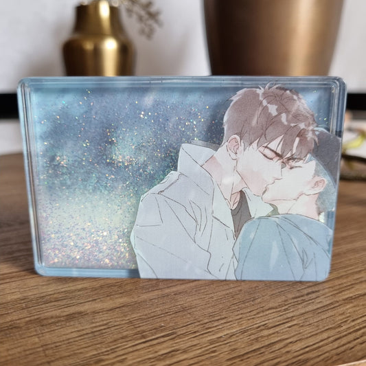 Acrylblock mit Wasser und Glitzer - Couple Lin Hang & Qiu Tian